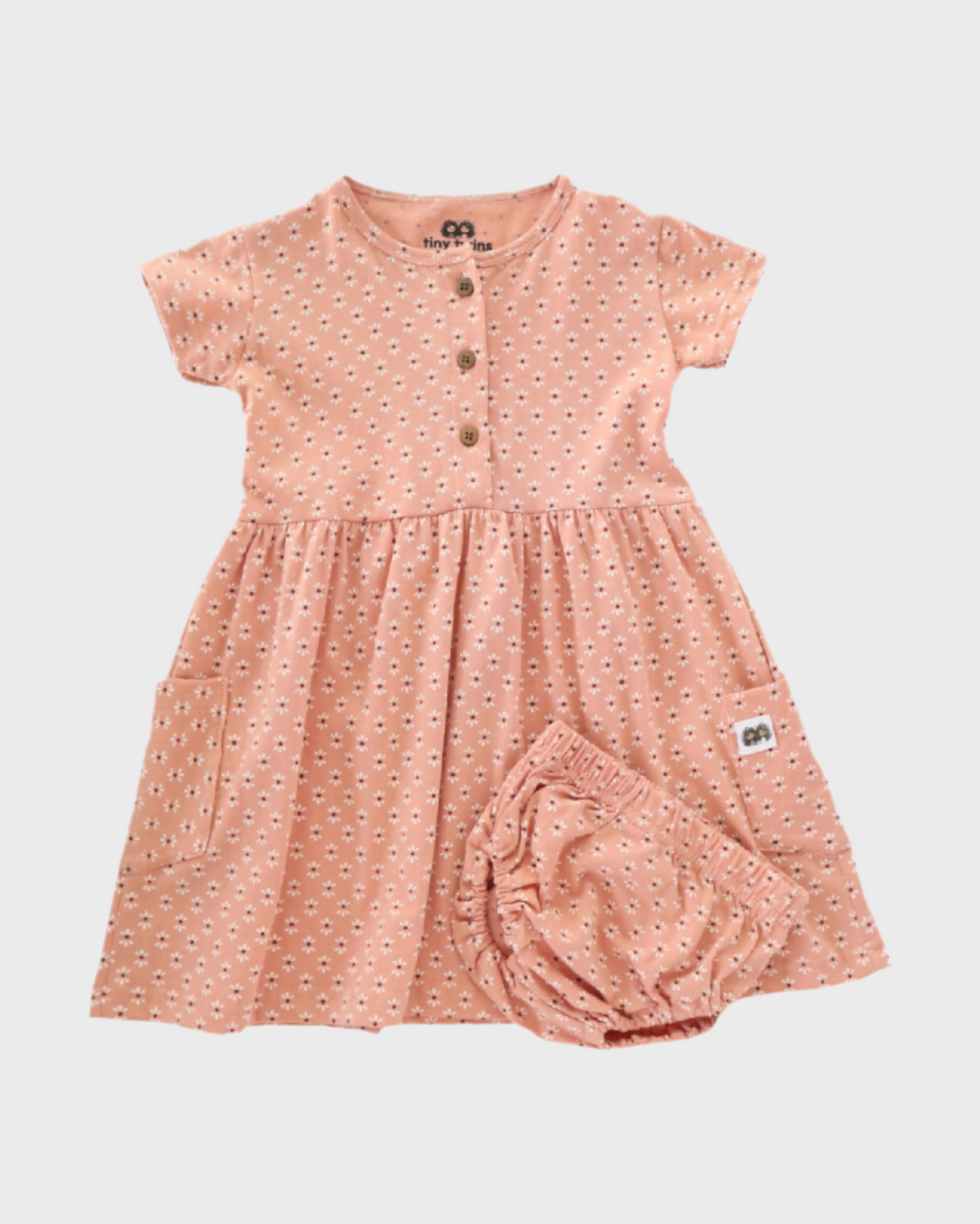Peach Bloom Dress + Bloomer