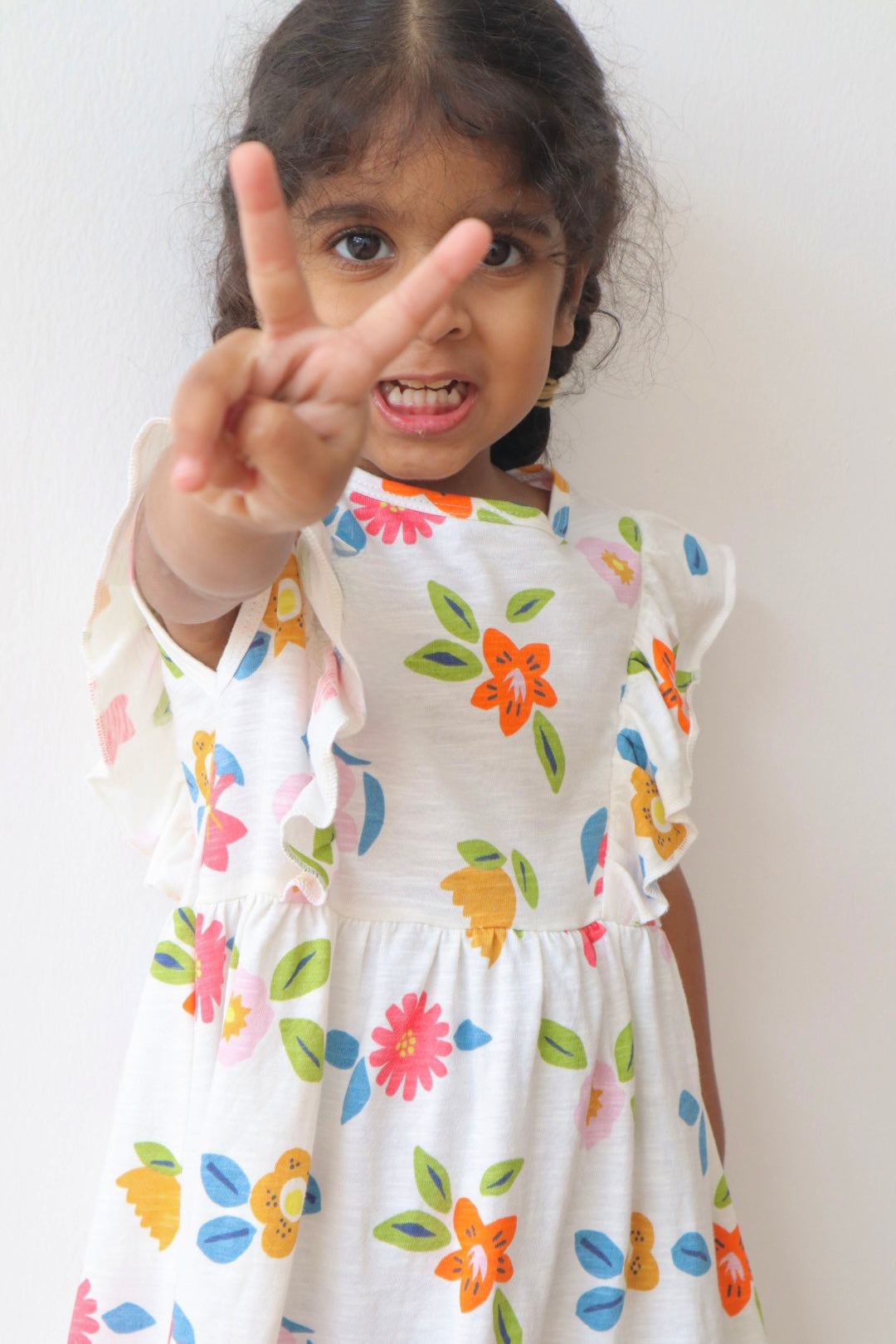 Floral Whisper Frill Dress