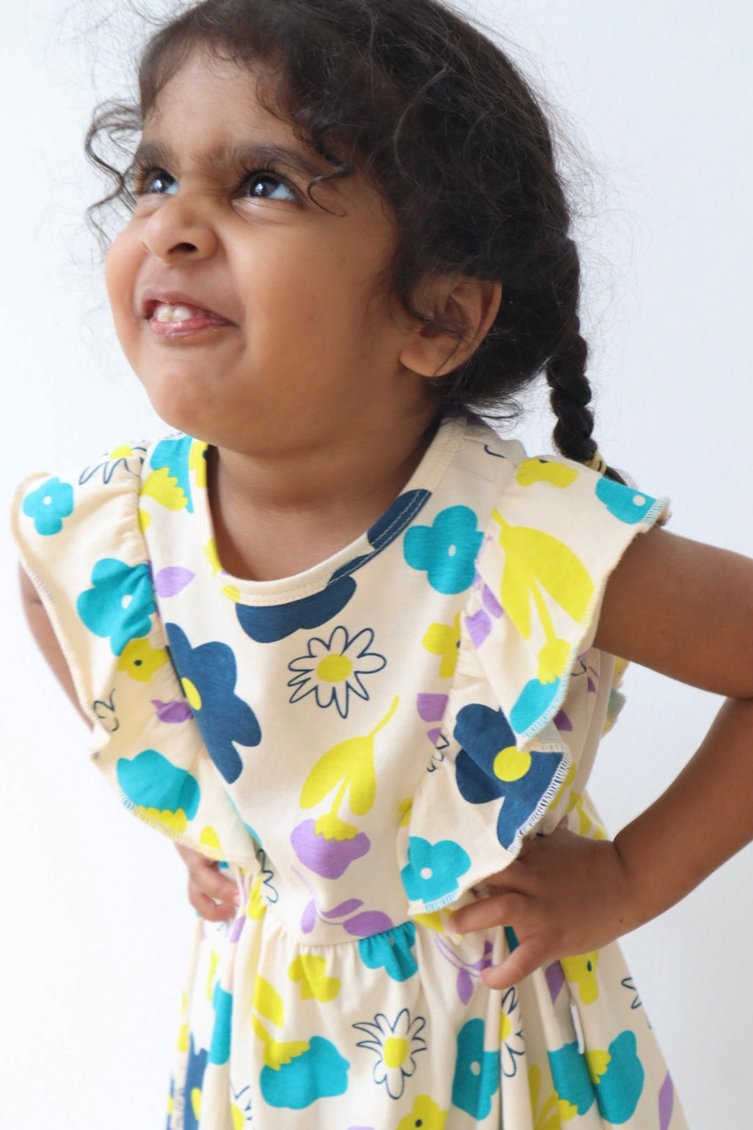 Floral Symphony Frill Dress