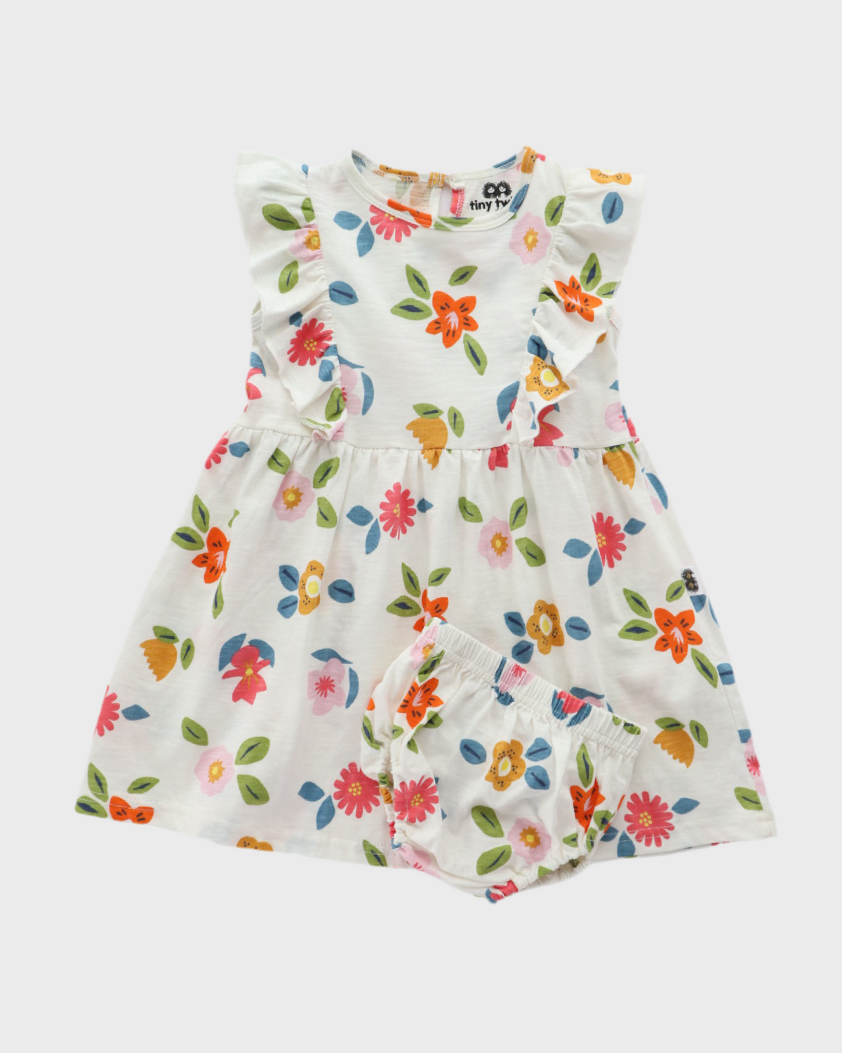 Floral Whisper Frill Dress + Bloomer