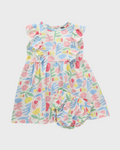Pastel Petals Frill Dress + Bloomer