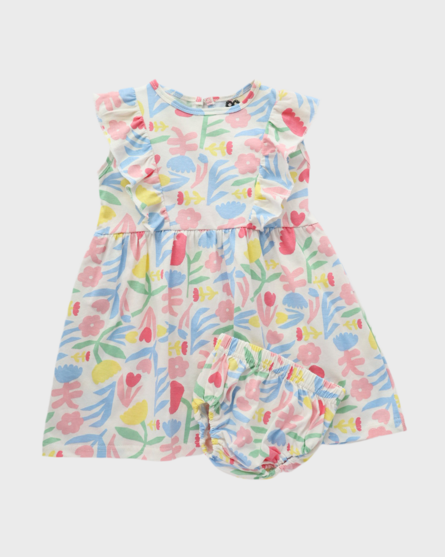 Pastel Petals Frill Dress + Bloomer