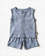 Tiny Trumpet (Blue) Sleeveless Co-ords