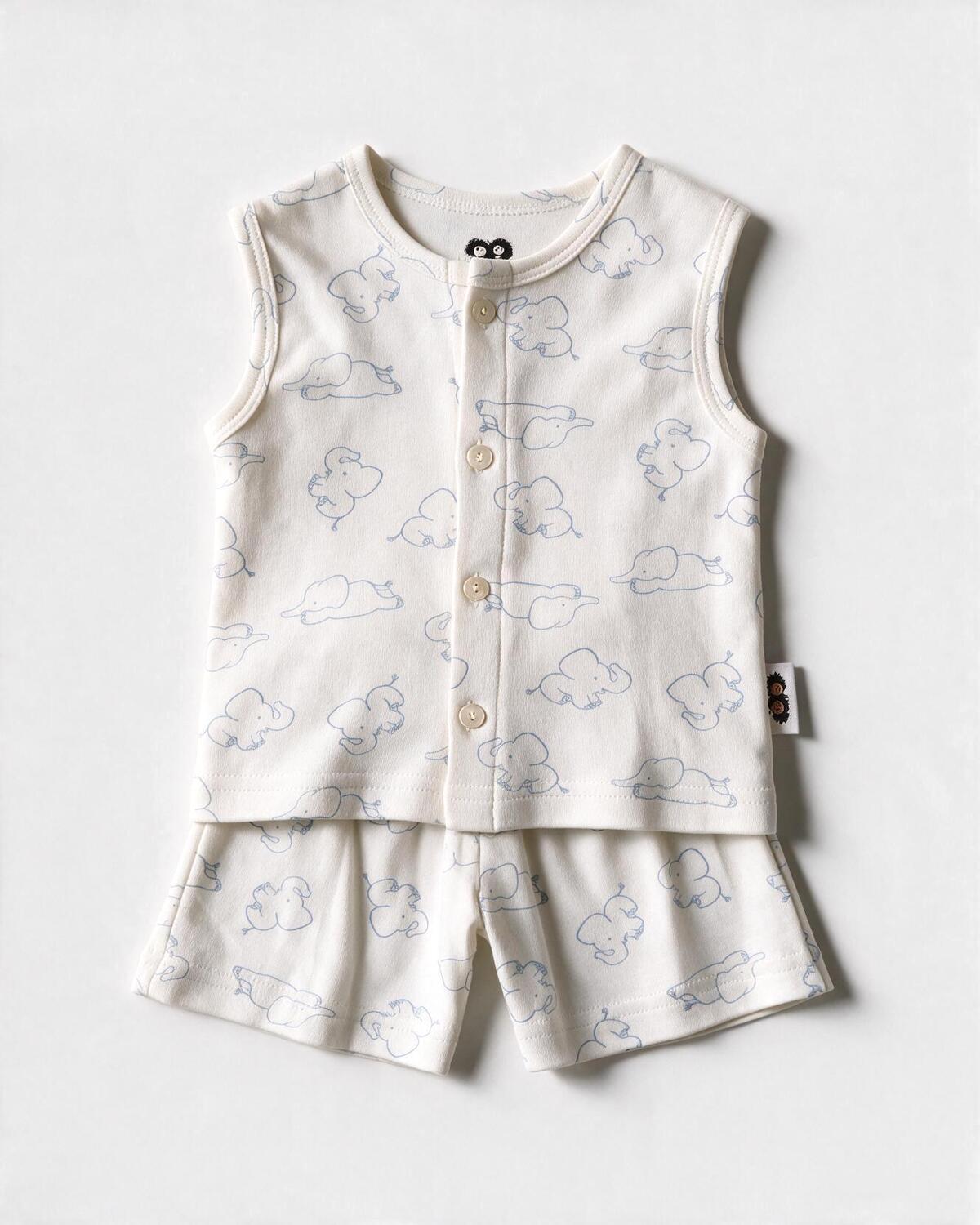 Tiny Trumpet (White) Sleeveless Co-ords