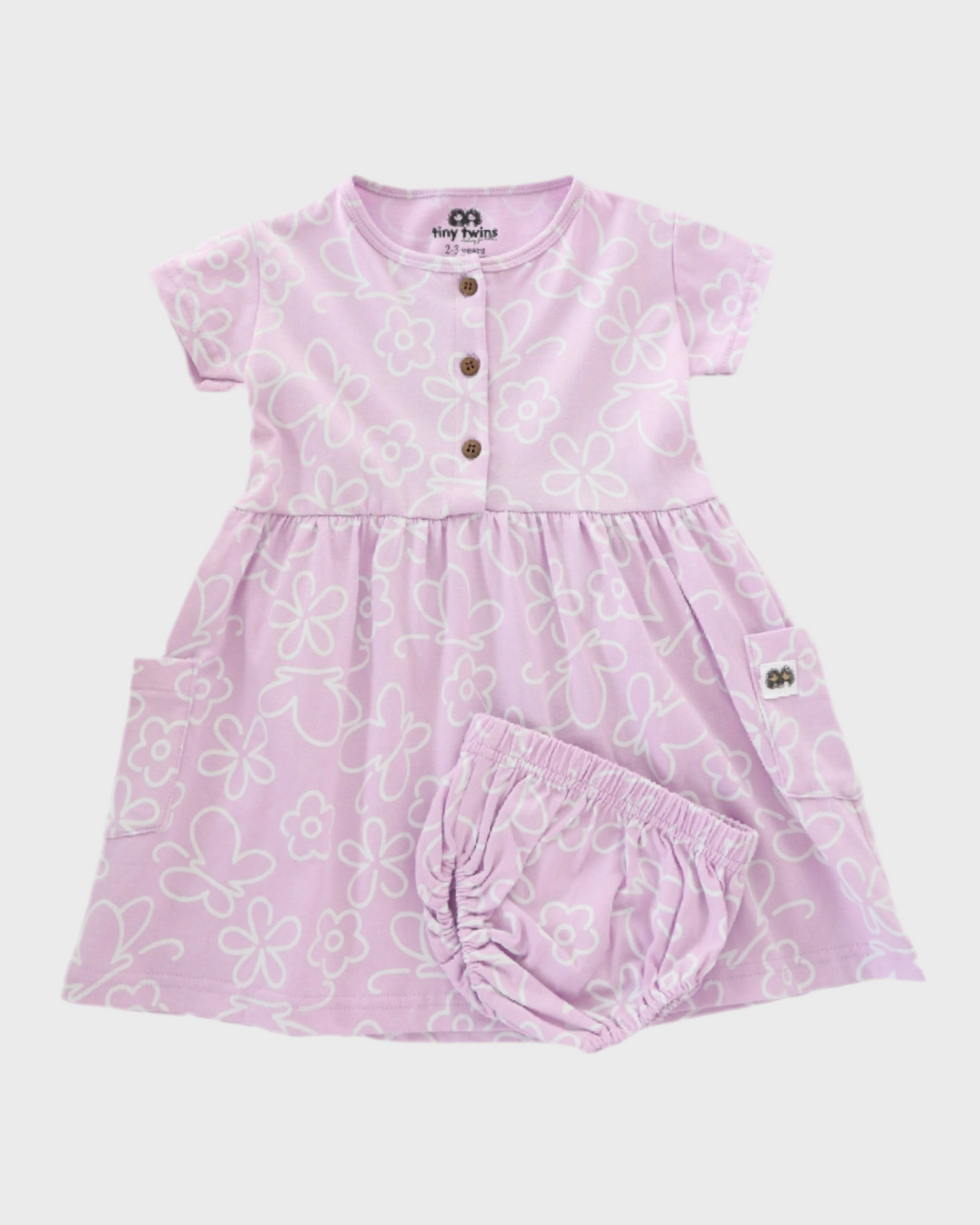 Lilac Blossom Dress + Bloomer
