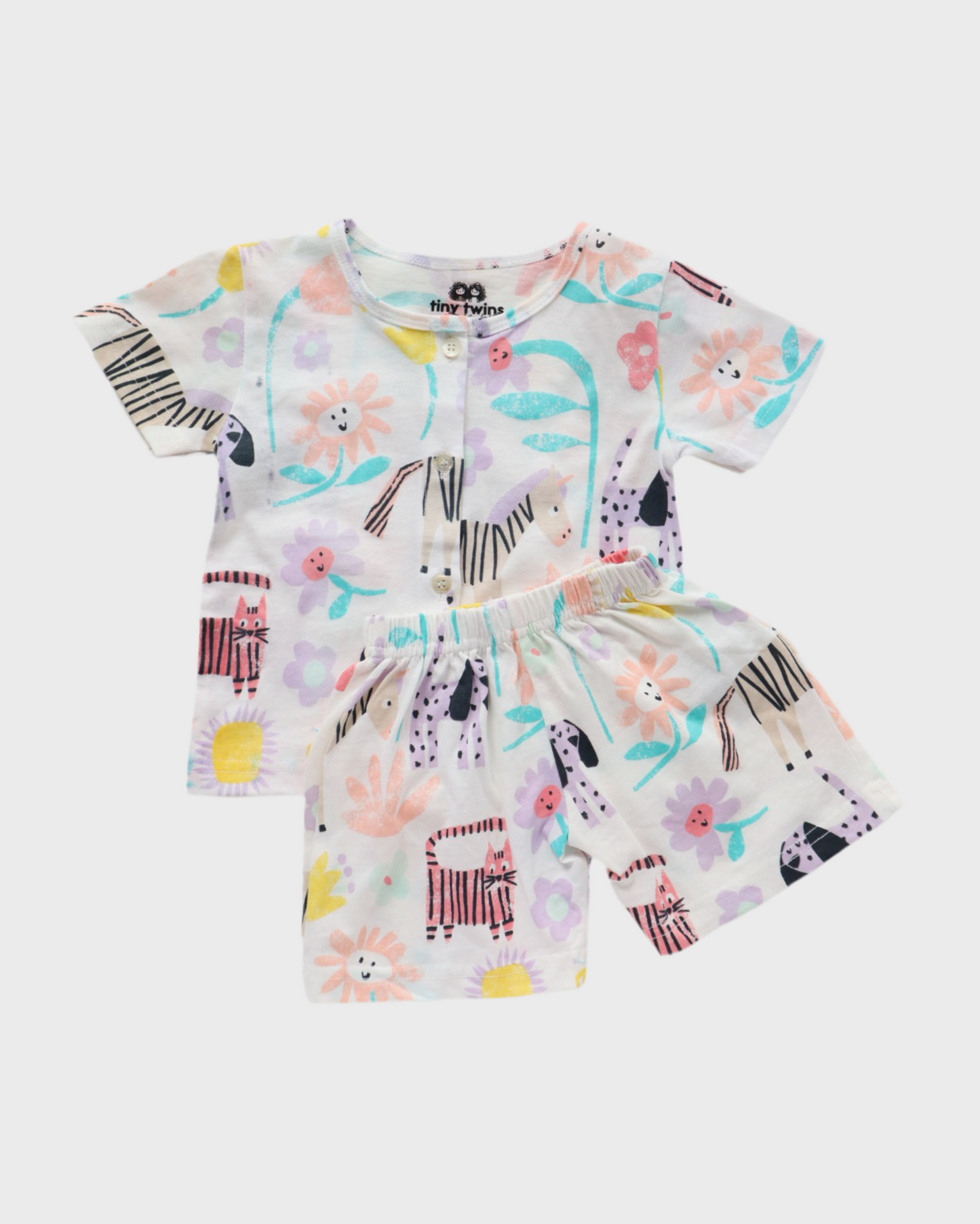 Fur & Flowers Short Sleeve Co-ords