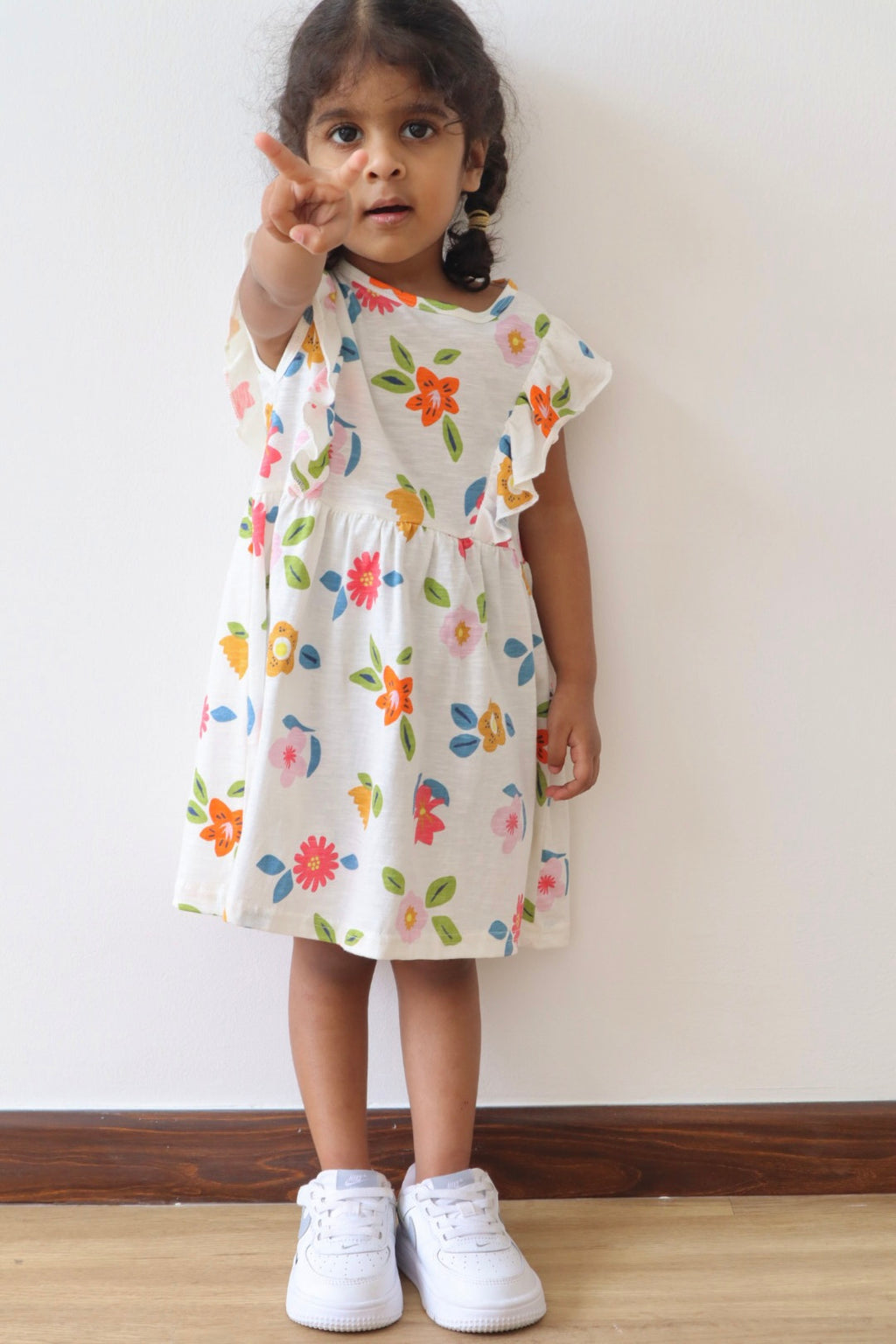 Floral Whisper Frill Dress